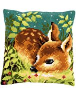 Vervaco kussen Hertje in het gras in kruissteek borduren PN-0157049