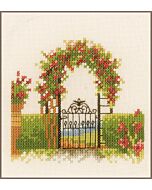 Borduurpakket Hek met bloemen van Lanarte om te borduren  