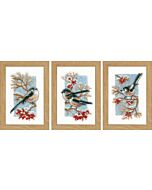 Borduurpakket staartmeesjes en rode bessen om te borduren van Vervaco pn-0166427