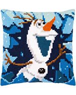 Borduurpakket kruissteekkussen olaf's frozen adventure Vervaco pn-0167294