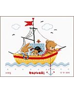 Vervaco borduurpakket geboortetegel Bootje varen PN-0168466