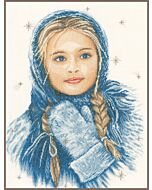  Borduurpakket Wintermeisje op kaaslinnen van lanarte pn-0169674