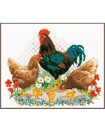 Borduurpakket haan en kippen van Vervaco pn-0170173