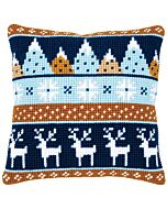 Borduurpakket kruissteekkussen wintermotiefjes Vervaco pn-0170317