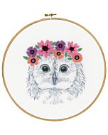 Vervaco borduurpakket Uiltje met bloemen pn-0170664