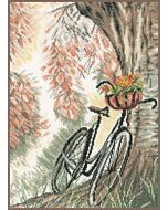 Borduurpakket Lanarte Fiets met bloemenmand met telpatroon op linnen pn-0171414