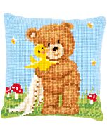 Kruissteek borduurpakket borduurkussen popcorn met soufflé van Vervaco pn-0172578