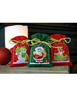 Vervaco borduurpakket kruidenzakje 3 st. Kerstfiguren pn-0172635