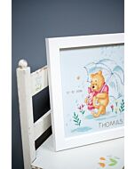 Borduurpakket geboortetegel Disney Winnie in de regen met telpatroon van vervaco pn-0172703