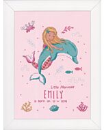 Borduurpakket  Zeemeermin en dolfijn om te borduren Vervaco pn-0172819 voor een baby  