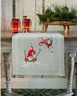 Vervaco borduurpakket loper Kerstkabouters op ski's PN-0173615 voorbedrukt  