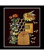 Borduurpakket  merklap honing van Thea Gouverneur 3016 aida