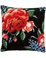 Vervaco borduurkussen Klimroos PN-0183605