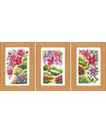 Vervaco borduurpakket 3 stuks in mijn  tuin borduren pn-0185068