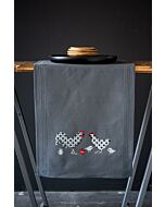 Borduurpakket tafelloper haan en kip van Vervaco pn-0186090 voorbedrukt