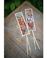 Vervaco borduurpakket 2 boekenleggers uilen met pluimen borduren PN-0187973