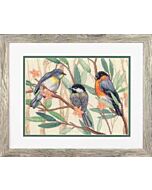 Borduurpakket drie toppers vogels van Dimensions  70-35402 om te borduren