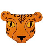 Borduurpakket kruissteekkussen Eva Mouton Cheetah met kussenrug van Vervaco pn-0197160