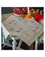Vervaco tafelkleed Rendieren in kerstsfeer PN-0198058 voorbedrukt