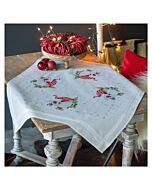 Vervaco tafelkleed Kerstkabouters PN-0198673 voorbedrukt