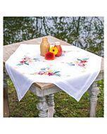 Vervaco tafelkleed Tropische bloemen PN-0199242 voorbedrukt