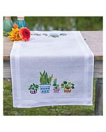 Vervaco tafelloper Kamerplanten borduren PN-0199691 voorbedrukt