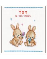 Vervaco borduurpakket geboortetegel ijsjesparty PN-0200385 telpatroon