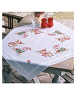 Vervaco tafelkleed borduren kerstkabouter en rendier PN-0201719 voorbedrukt