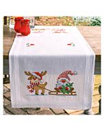 Vervaco tafelloper borduren kerstkabouter en rendier PN-0201833 voorbedrukt