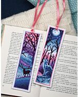 Vervaco borduurpakket 2st. boekenleggers kat en hert PN-0202217 telpatroon