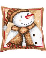Vervaco borduurkussenpakket sneeuwman PN-0202694 voorbedrukt