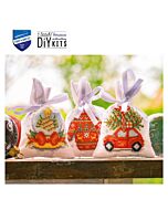 Vervaco borduurpakket kruidenzakjes typisch kerstmis 3st. PN-0203553 telpatroon