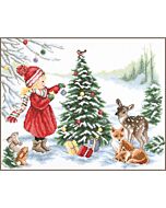 Vervaco borduurpakket versieren voor kerstmis PN-0203639 telpatroon. Dit is het eindresultaat van de Secret Stitch Along 2024/2.