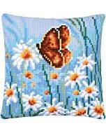 Vervaco borduurkussenpakket vlinder tussen de bloemen PN-0203670 voorbedrukt