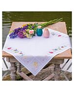 Vervaco borduurpakket tafelkleed 'Viooltjes' PN-0205041 telpatroon 