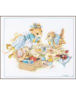 Lanarte borduurpakket picknick met Vera PN-0204890 evenweave telpatroon