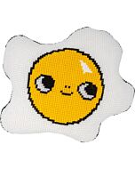 Vervaco kruissteekvormkussen Spiegelei met kussenrug PN-0206623 van Eva Mouton