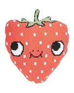 Vervaco kruissteekvormkussen Aardbei met kussenrug PN-0206633 van Eva Mouton