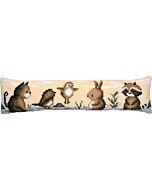 Vervaco borduurtochtkussenpakket diertjes PN-0206727 voorbedrukt (kussenrug & opvulkussen apart verkrijgbaar)