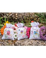 Vervaco borduurpakket 3st. geurzakjes 'Viooltjes' PN-0206744 telpatroon