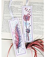 Vervaco borduurpakket 2st. boekenleggers 'Pluim & paardenbloem/pluisjesbloem' PN-0206895 telpatroon