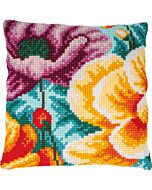 Vervaco borduurkussenpakket klaprozen PN-0207215 voorbedrukt