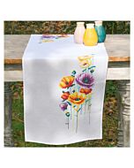 Vervaco tafelloper borduren klaprozen PN-0207581 voorbedrukt