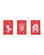 Vervaco borduurpakket kerstkaart kerst 3st. PN-0211812 telpatroon incl. envelop & passe-partout