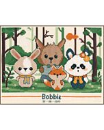 Vervaco borduurpakket geboortetegel panda & vrienden PN-0213996 telpatroon