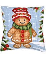 Vervaco borduurkussenpakket Gingerbread mannetje PN-0214122 voorbedrukt