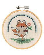 Vervaco borduurpakket Akita met bloem PN-0214350 telpatroon incl. borduurring