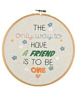 Vervaco borduurpakket a friendly quote PN-0215318 voorbedrukt