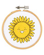 Vervaco borduurpakket Zonnebloem PN-0215409 incl. borduurring van Eva Mouton (telpatroon)