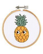 Vervaco borduurpakket Ananas PN-0215414 incl. borduurring van Eva Mouton